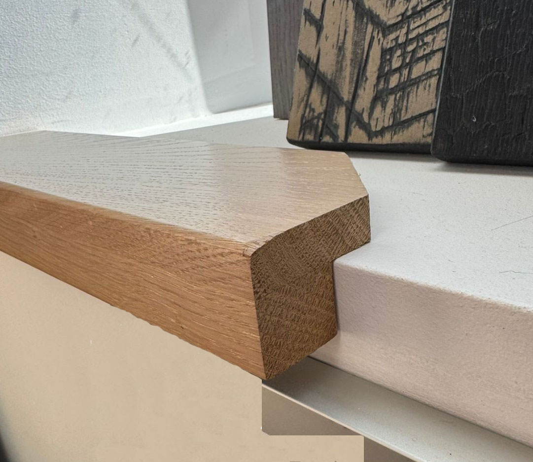 Фальш-ступень массив Дуб без покрытия 65/70х40х15 мм